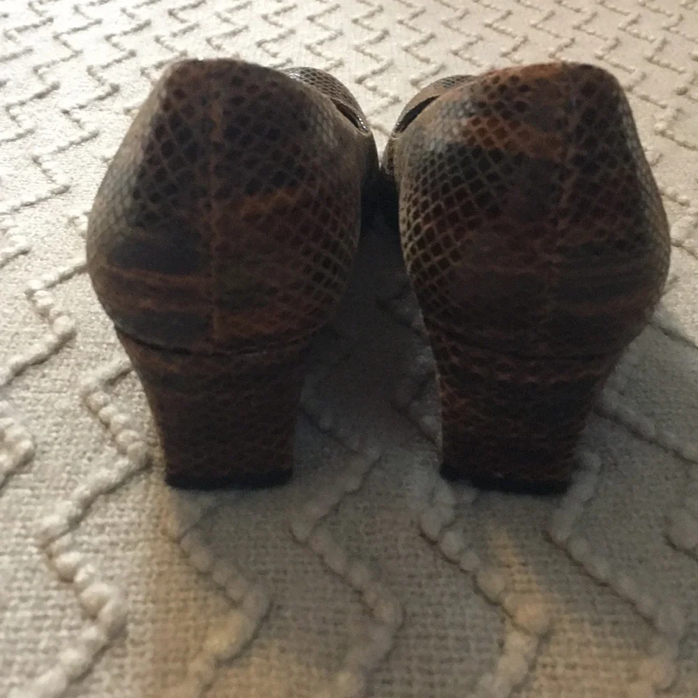Stuart Weitzman Snakeskin Wedges